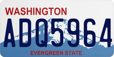 WA license plate ADQ5964