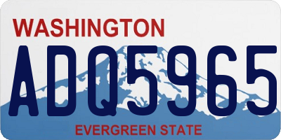 WA license plate ADQ5965
