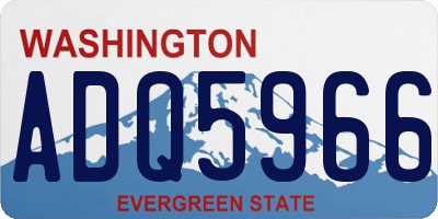 WA license plate ADQ5966