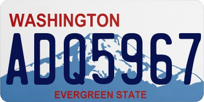 WA license plate ADQ5967