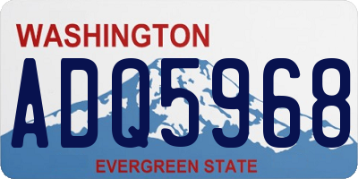 WA license plate ADQ5968