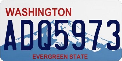 WA license plate ADQ5973