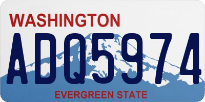 WA license plate ADQ5974