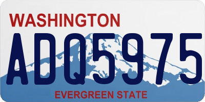 WA license plate ADQ5975