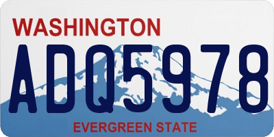 WA license plate ADQ5978