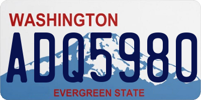 WA license plate ADQ5980