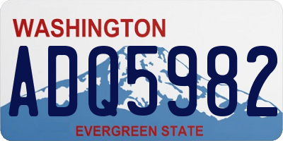 WA license plate ADQ5982