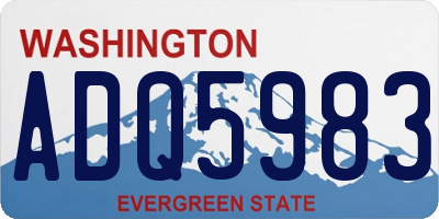 WA license plate ADQ5983