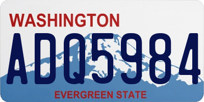 WA license plate ADQ5984