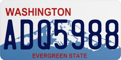WA license plate ADQ5988