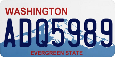 WA license plate ADQ5989