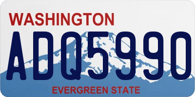 WA license plate ADQ5990