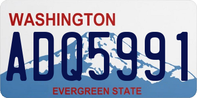 WA license plate ADQ5991