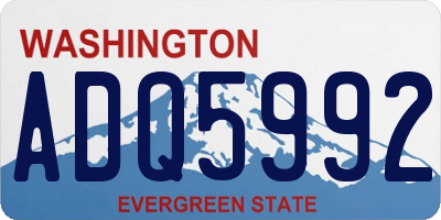 WA license plate ADQ5992