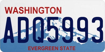 WA license plate ADQ5993