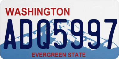 WA license plate ADQ5997