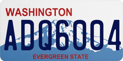 WA license plate ADQ6004