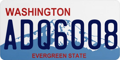 WA license plate ADQ6008