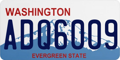 WA license plate ADQ6009