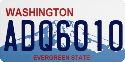 WA license plate ADQ6010