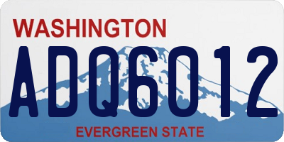 WA license plate ADQ6012