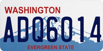 WA license plate ADQ6014