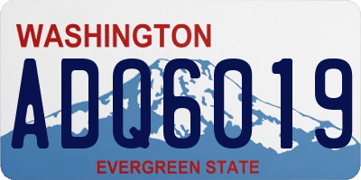 WA license plate ADQ6019