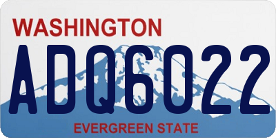 WA license plate ADQ6022