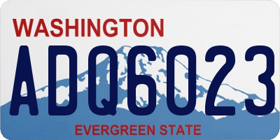 WA license plate ADQ6023