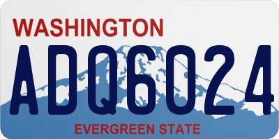WA license plate ADQ6024