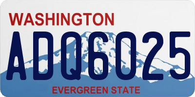 WA license plate ADQ6025