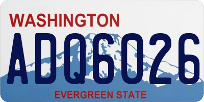 WA license plate ADQ6026