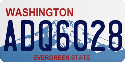 WA license plate ADQ6028