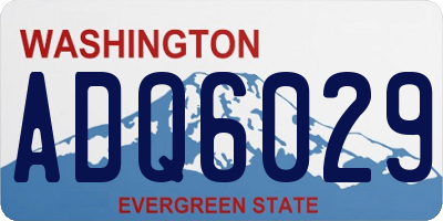 WA license plate ADQ6029