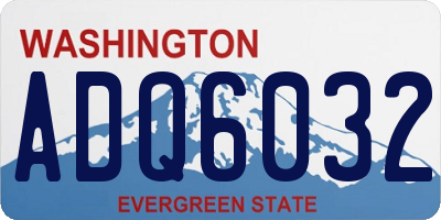 WA license plate ADQ6032