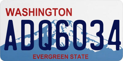 WA license plate ADQ6034