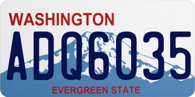 WA license plate ADQ6035
