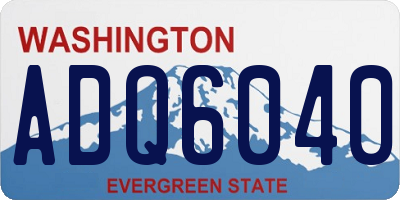WA license plate ADQ6040