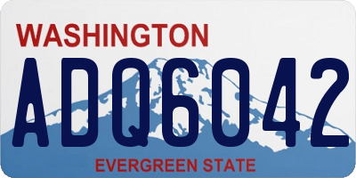 WA license plate ADQ6042