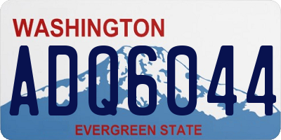 WA license plate ADQ6044