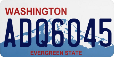 WA license plate ADQ6045