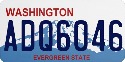 WA license plate ADQ6046