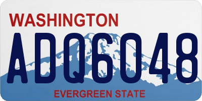 WA license plate ADQ6048