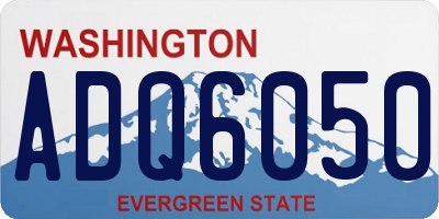 WA license plate ADQ6050