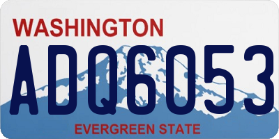 WA license plate ADQ6053