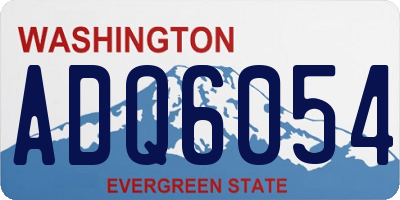 WA license plate ADQ6054