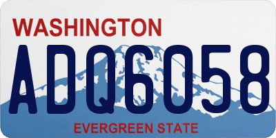 WA license plate ADQ6058