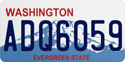WA license plate ADQ6059
