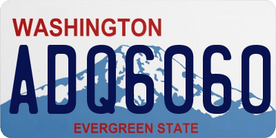 WA license plate ADQ6060