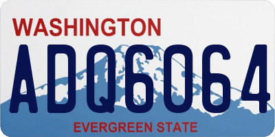 WA license plate ADQ6064